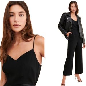 NWT Anthropologie | Maeve Black Magdalena V-Neck Jump Suit Size 6
